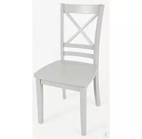 Simplicity Dove Grey Cross Back Side Chair Set of 2