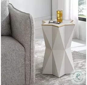 Capella White Accent Table