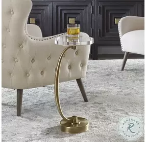 Aravelle Antique Brass Drink Table