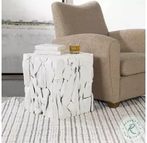 Teak Root Whitewashed Bunching Cube