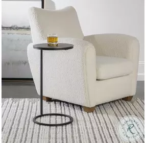 Brunei Antique Nickel Accent Table