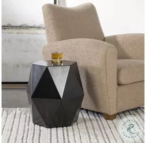 Volker Black Geometric Accent Table