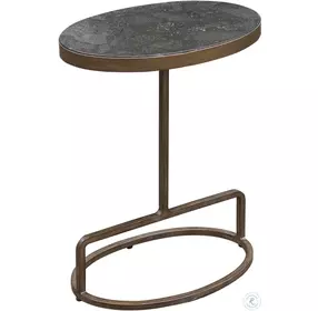 Jessenia Antique Brushed Gold Accent Table