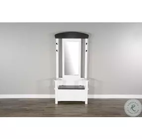 Rustic Refined White Farmhouse 78" Hall Tree