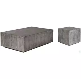 Kareem Warm Metallic Gray Cocktail Table