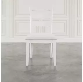 Westport Gray Upholstered Ladder Back Dining Chair Set of 2