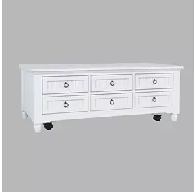 Westport White Rectangular Occasional Table Set