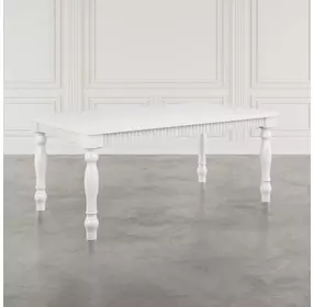 Westport White 72" Extendable Rectangular Dining Room Set