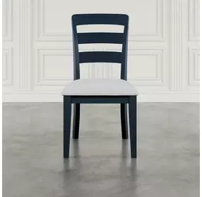 Westport Navy Upholstered Ladderback Dining Chair Set of 2