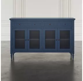 Westport Blue 4 Glass Door Sideboard