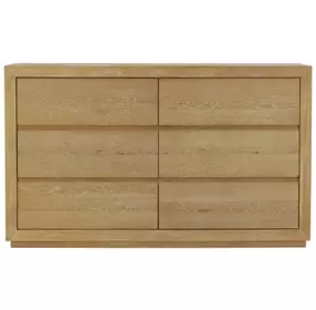 Harper Light Oak 6 Drawers Dresser