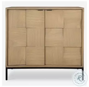 Lorenzo Natural Wood 2 Door Cabinet