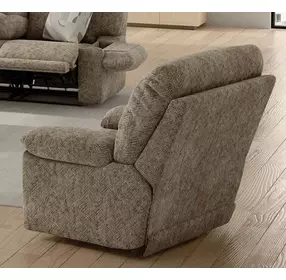 Beacon Mushroom and Porcelain Rocker Recliner with Extended Ottoman