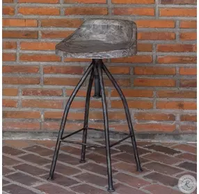 Moralis Gray Glazed Bar Stool