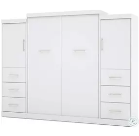 Nebula White 115" Queen Wall Bed Kit