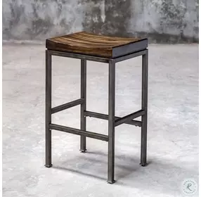 Beck Lightly Burnished Dark Walnut Bar Stool