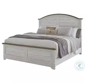 Meadowbrook Whitewash And Sand Top Arched Panel Bedroom Set