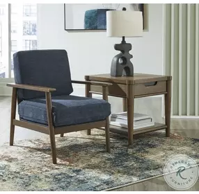 Bixler Navy Accent Chair