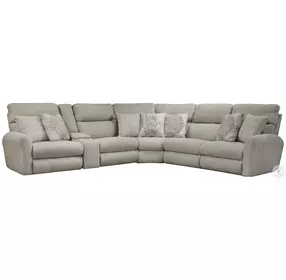 McPherson Buff Lay Flat 6 Piece Power Reclining Sectional