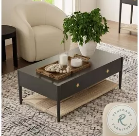 Cleo Charcoal Gray Coffee Table