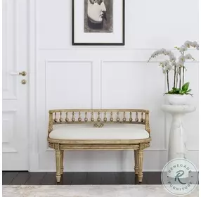 Hathaway Antique Beige Bench