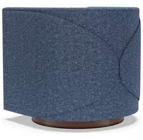 Ingrid Blue Upholstered Swivel Chair