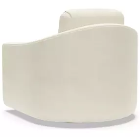 Liz White Upholstered Swivel Chair