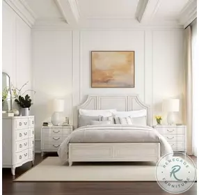 Solace Celestine Eggshell California King Panel Bed