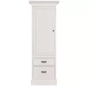 Structures White 1 Door Display Cabinet with Storage