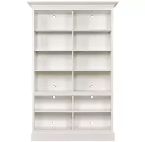 Structures White Double Bookcase with 12 Shelves