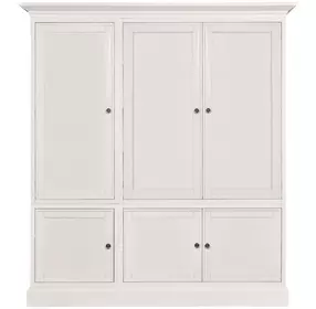 Structures White 81" Display Cabinet with 6 Doors