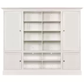 Structures Quad White 4 Door Entertainment Bookcase