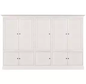Structures Quintuple White 131" Display Cabinet with 10 Doors