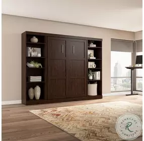 Pur Chocolate 109" Open Storage Full Wall Bed