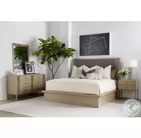 North Side Light Gray And Shale King Platform Bed