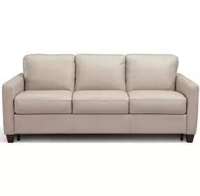 Millbrook Taupe Plain Leather Living Room Set