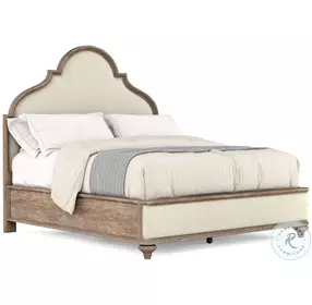 Architrave Beige and Brown Upholstered Panel Bedroom Set