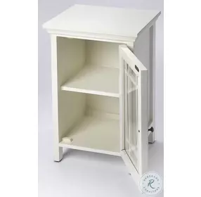 Baxter Glossy White Chairside Chest