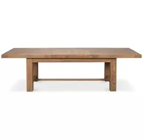 Bauhaus Beige 110" Rectangular Extendable Dining Table