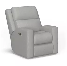 Score Gray Zero Gravity Power Recliner with Power Headrest and USB Charging