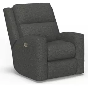 Score Gray Zero Gravity Power Recliner with Power Lumbar and USB Charging