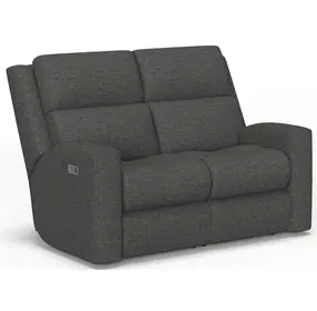 Score Midnight 62" Zero Gravity Power Reclining Loveseat with Power Lumbar and USB Charging