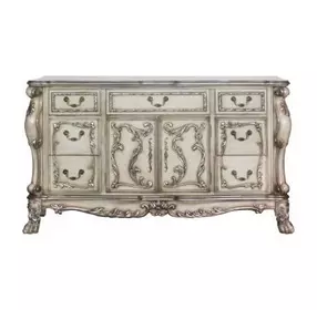 Dresden Vintage Bone White 7 Drawer Dresser
