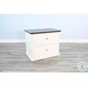 Maple Haze White 2 Drawer File Cabinet