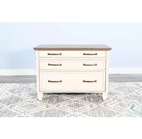 Cozy Luxe White Lateral 3 Drawer File Cabinet