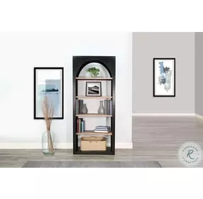 Haven Arch Umbra 84" Tall Arched Bookshelf with Open Shelving
