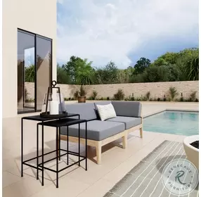 Carrera Black Outdoor Nesting Table