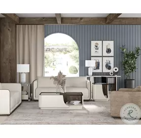 Blanc Alabaster And Burnished Bronze Rectangular Cocktail Table