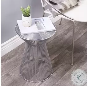 Greeley Silver Metal End Table