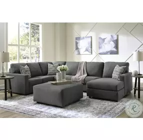 Edenfield Charcoal Oversized Accent Ottoman